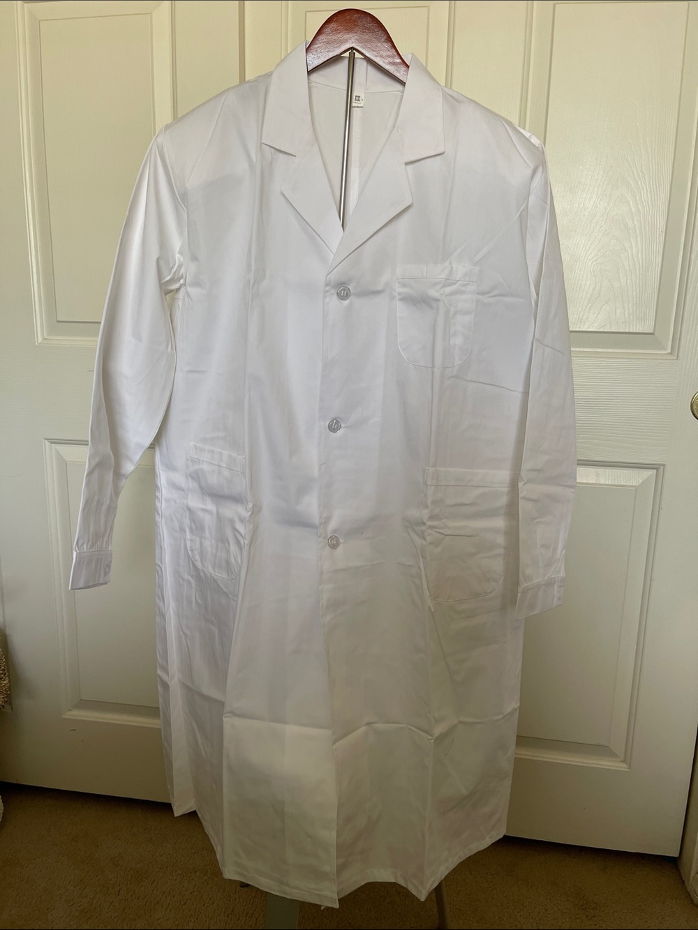 unisex Classic White Lab Coat 3 pockets